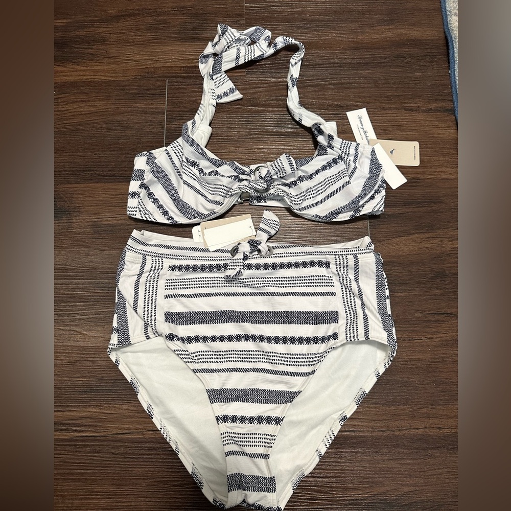 NWT Tommy Bahama Sandbar Underwire Bikini Top & Sandbar High Waist Bikini Bottom